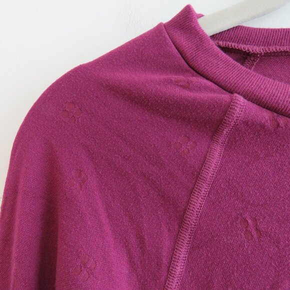 SWEATY BETTY Modal Dot Jacquard Base Layer Top in Amaranth Pink - Size S - Picture 15 of 15